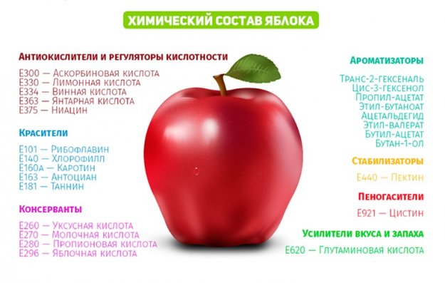 химический состав яблок